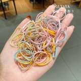 Детская одноразовая безвредная черная эластичная брендовая резинка, не повреждает волосы, простой и элегантный дизайн