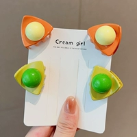 12#Orange Ball+желтый шарик [две пары]