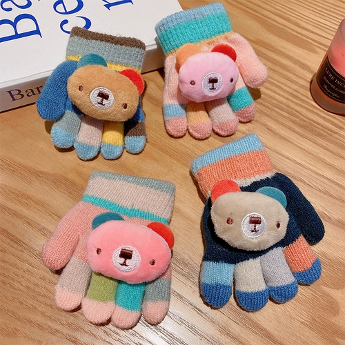 Хваталка для младенца, детские демисезонные утепленные перчатки для мальчиков, 0-3 лет