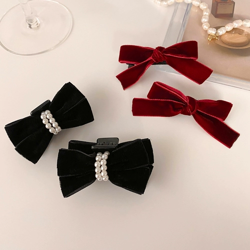 Детская двусторонная заколка для волос с бантиком, милый аксессуар для волос для принцессы, безвредная заколка-крабик, шпильки для волос, не повреждает волосы