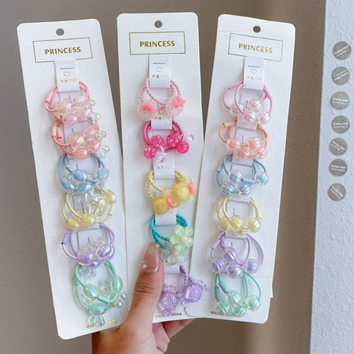 Детская милая маленькая резинка, мультяшный безвредный аксессуар для волос, не повреждает волосы