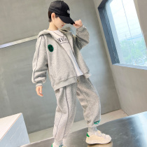 Boys' autumn suit 2022 new children's spring and autumn aura sportswear Boys' fashionable street children's costume in autumn