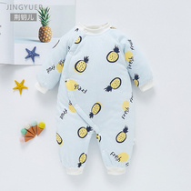 Baby cotton padded clothing spring and autumn thick warm jumpsuit winter out clothes newborn baby cotton jacket cotton coat