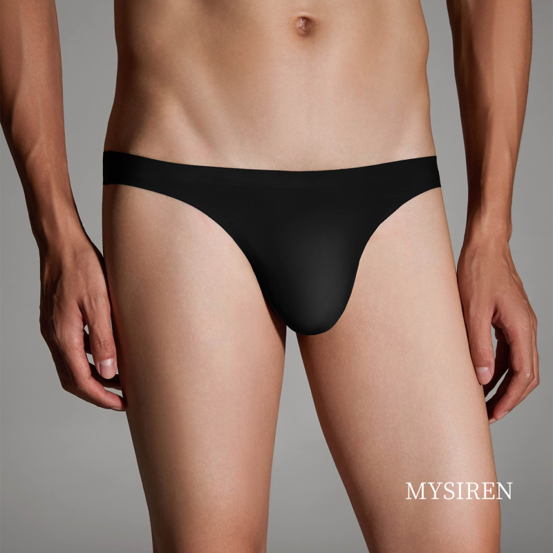 Mysiren "Trace" Men's Ice Silk Seamless Low-Waist One-Piece Triangle Thong Breathable Sexy Underwear Mysiren "Trace" Men's Ice Silk Seamless Low-Waist One-Piece Triangle Thong Breathable Sexy Underwear