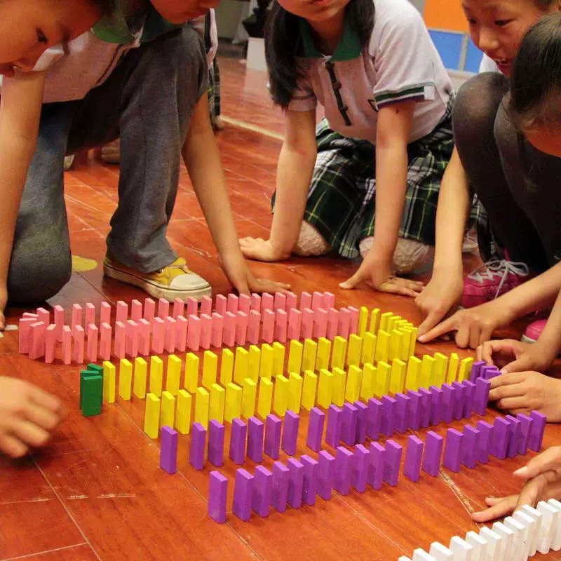 Domino 1000 miếng domino 12 màu đồ chơi trẻ em 3-16 tuổi và quà tặng khối xây dựng bằng gỗ giáo dục số 2 - Khối xây dựng