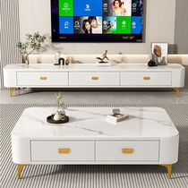 Slate TV cabinet living room home 2024 new coffee table small apartment modern simple floor-standing TV cabinet combination