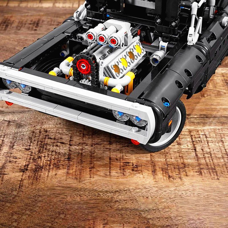 Fast and Furious Building Blocks Dodge Charger Sports Car Mechanical Assembly Boy Gift Toy 42111 Educational