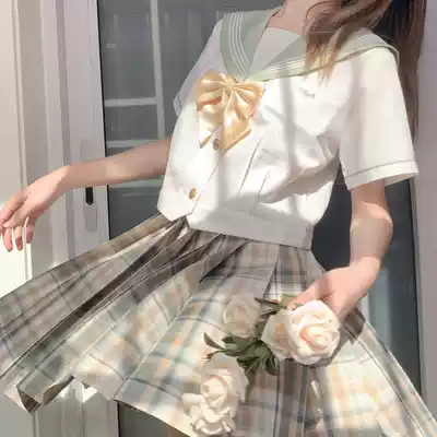 Kasukabe (Zhancha Zi)spot original grid skirt jk uniform skirt Orthodox female short skirt pleated skirt girl