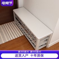 Pure solid wood shoe rack Simple door narrow small indoor good-looking home can sit multi-layer economic storage shoe cabinet