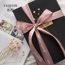Flower field 2 5cm English ribbon printing Polyester webbing flowers gift packaging ribbon bouquet material