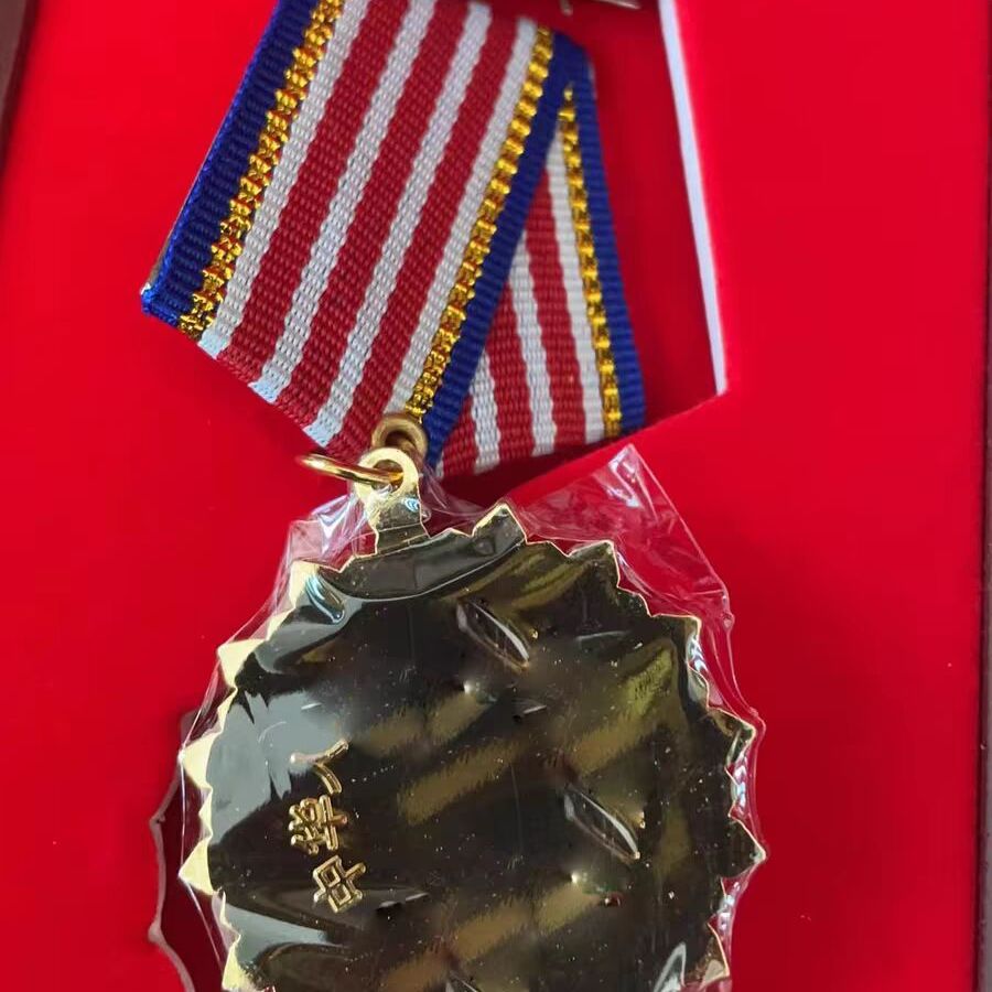 本格派 金属バッジ 勲章 機関表彰 純銅製 公務員 退職栄誉勲章 公務員勲章