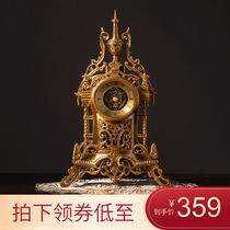 European mute living room metal clock antique simple TV cabinet study porch office clock creative clock