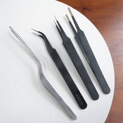 14cm stainless steel tweezers handmade diy plug cotton filling Handy Gadget pointed elbow flat head tweezers Kwai grandma handmade