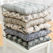 Cushion student pregnant woman cotton linen office chair seat cushion cotton sedentary computer car mat ass Japanese chair cushion thickened