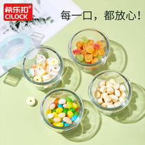 Supplementary bowl high temperature resistant steaming cake glass small supplementary box baby baby out mini sealed bowl with lid