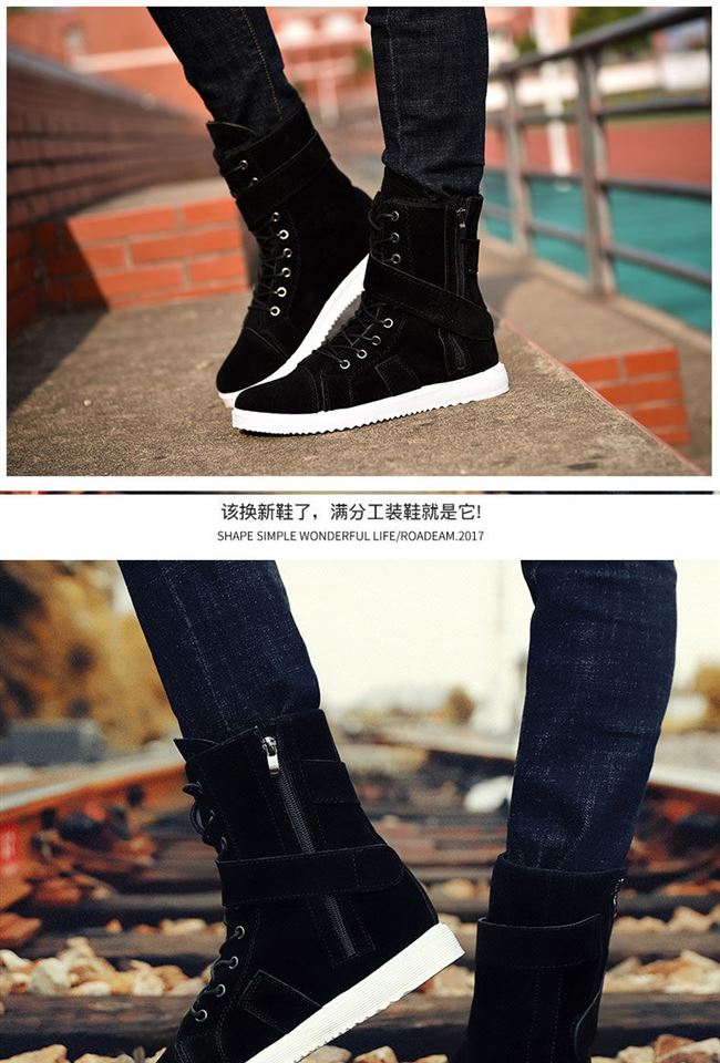 Martin boots nam cao cấp phong cách Anh phong cách retro giày nam mùa xuân và mùa hè giày đơn bốn mùa giày cao - Giay cao