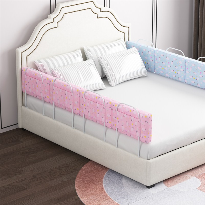 Crib fencing Anti-crash anti-fall pure cotton baby Children's bedside guard rail soft bag cloth art safety containment universal