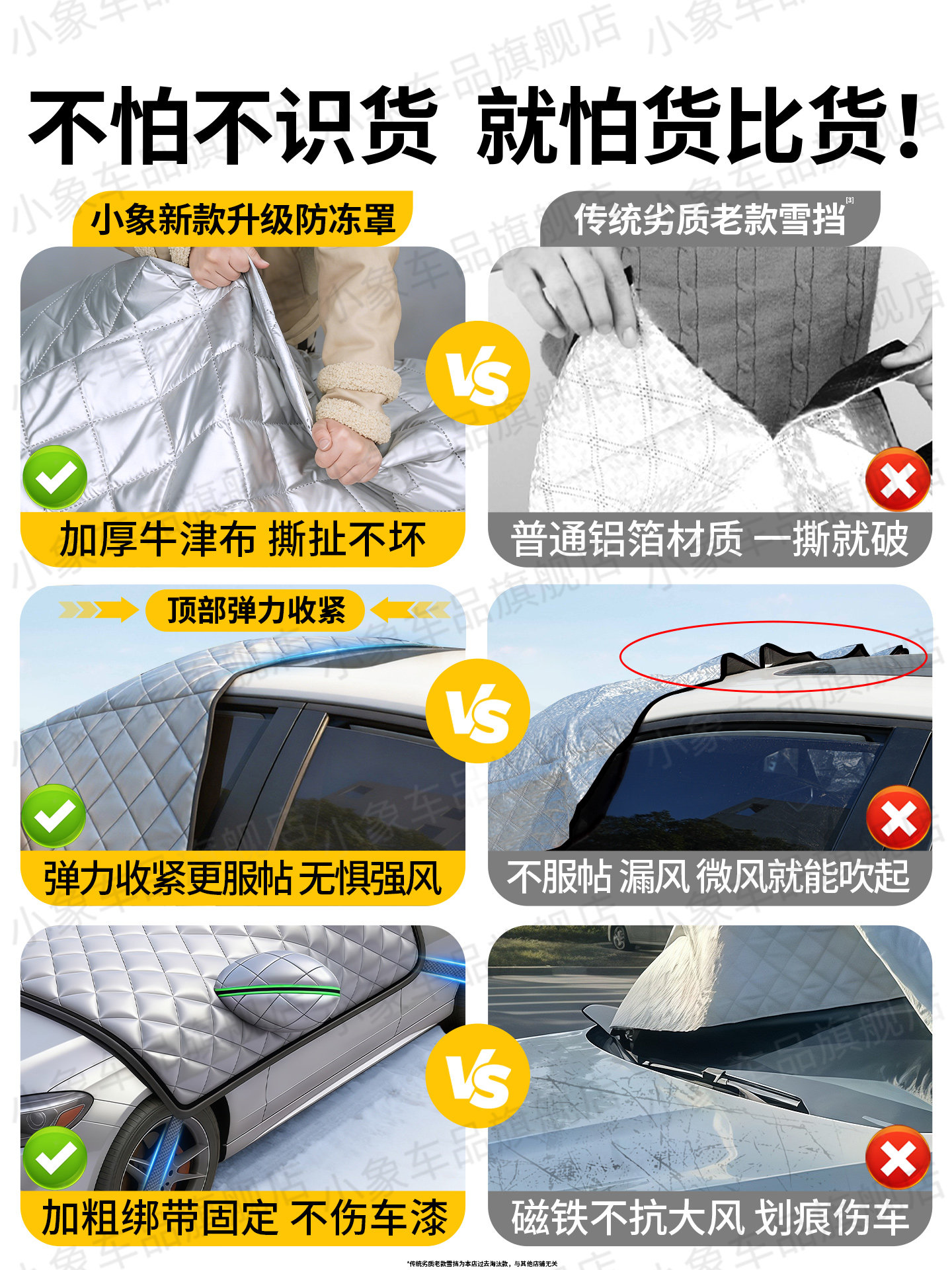 Car Cover for Winter, Thickened Front Windshield Cover, Snow Protection, Anti-Freeze, Anti-Frost, Half Cover for Winter