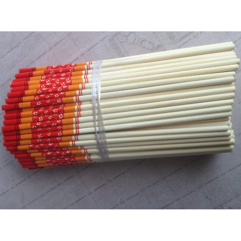 Bulk Red Head Sanitary Chopsticks Wood And Wood Chopsticks Stall Mildew Healthy Chopsticks environmentally friendly chopstick chopsticks 98 Double handle