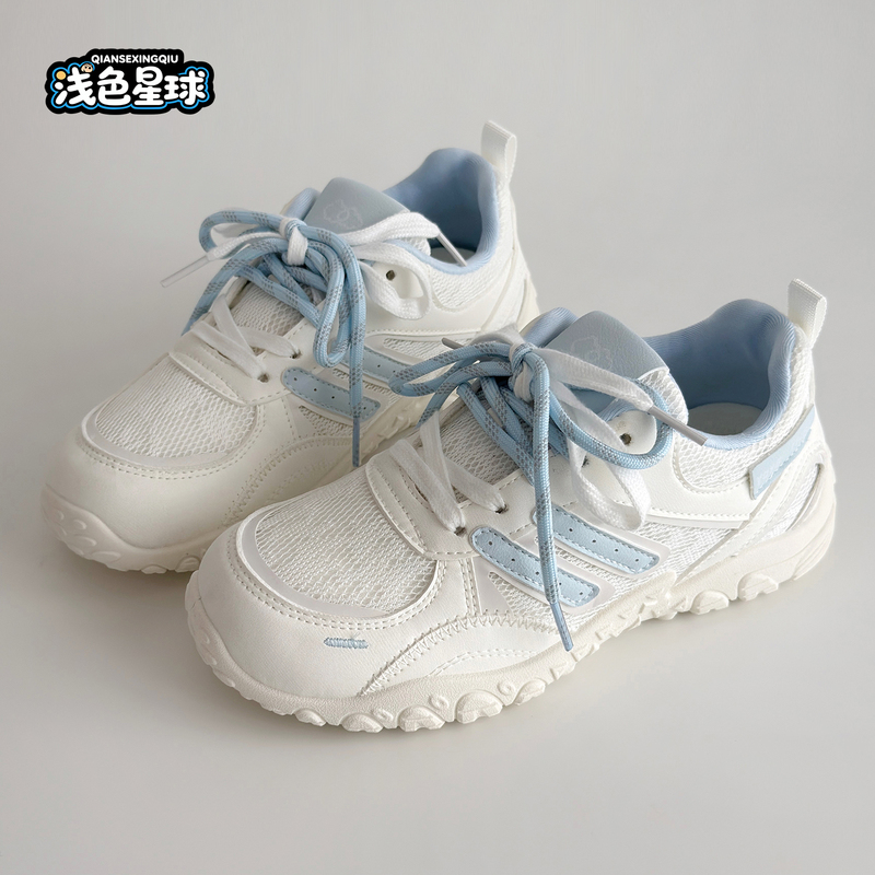 Light-Colored Planet Original Mesh Sneakers for Women, White Shoes, 2026 New Model, Breathable Non-Slip Casual Sports Shoes