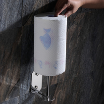 Stainless steel kitchen tissue rack non-perforated toilet wall rack storage rack storage toilet paper napkin roll paper hanger