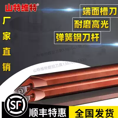 End face groove knife large cut deep hole end face groove knife bar CNC tool rod end face groove tool small diameter
