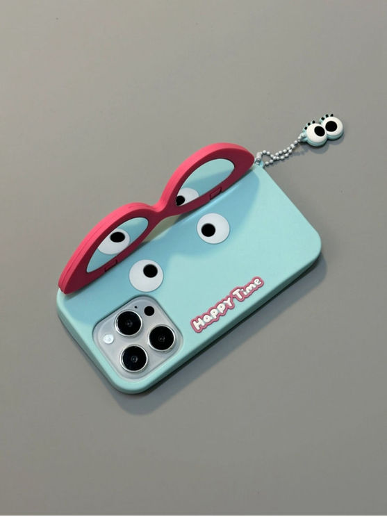 Funny Illustration Silicone Folio Flip Stand Heatsink – Pro/Plus/Max/Air – 17, 16, 15, 14, 13, 12 iPhone Case