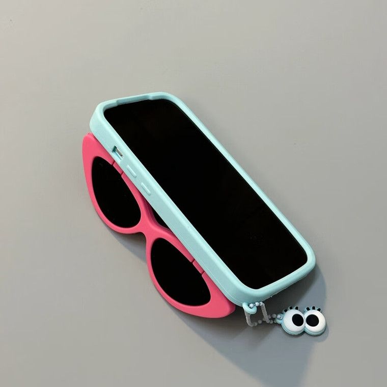 Funny Illustration Silicone Folio Flip Stand Heatsink – Pro/Plus/Max/Air – 17, 16, 15, 14, 13, 12 iPhone Case