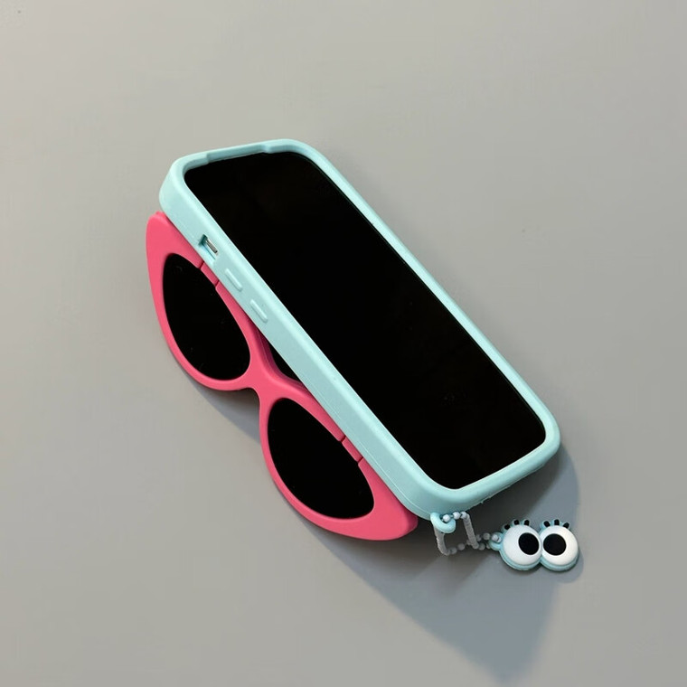 Funny Illustration Silicone Folio Flip Stand Heatsink – Pro/Plus/Max/Air – 17, 16, 15, 14, 13, 12 iPhone Case