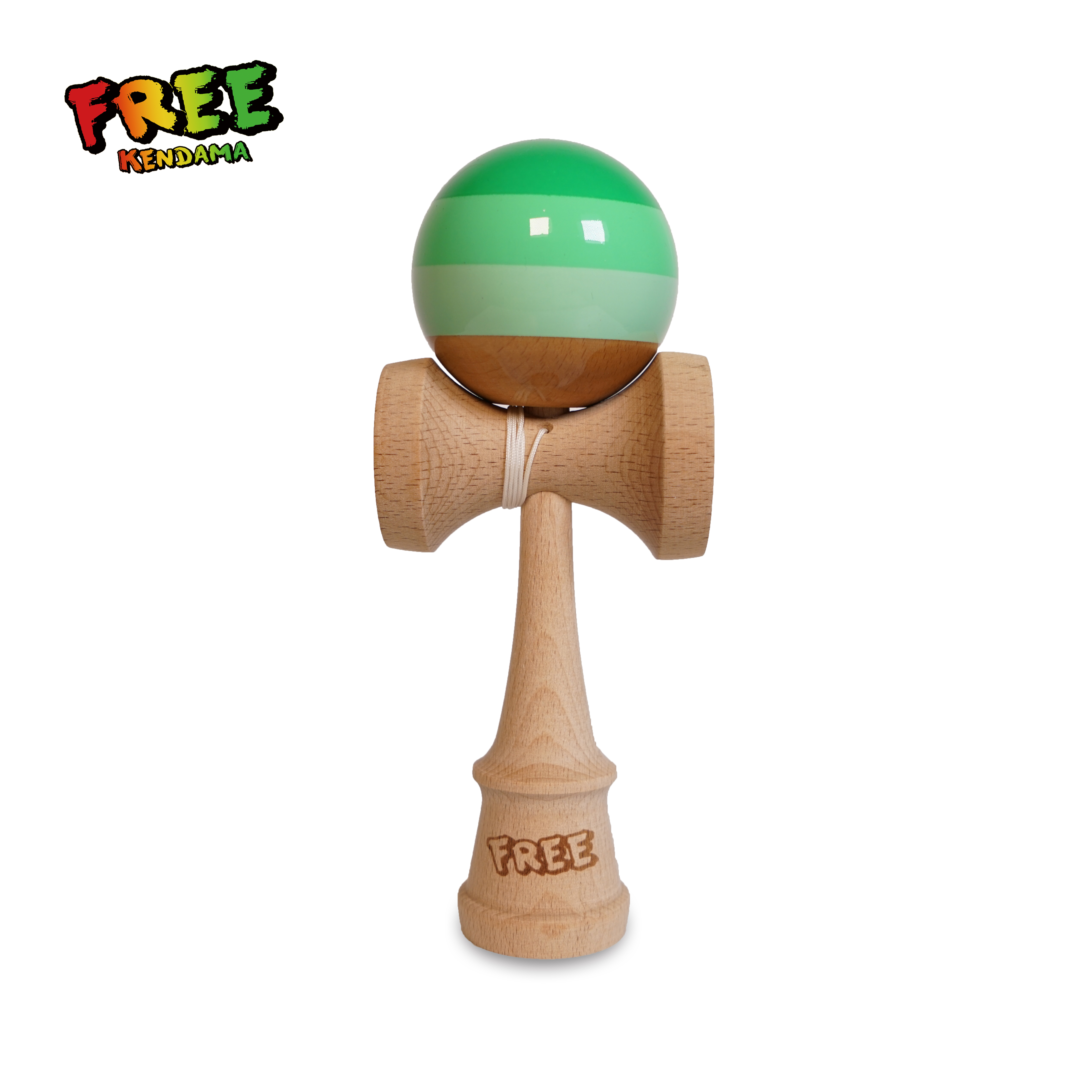 New professional kendama Wuhan Free Kendama color-matching green sticky paint competitive game with a sword ball