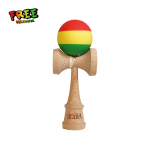 专业剑玉武汉Free Kendama RASTA红黄绿raggae竞技用剑球