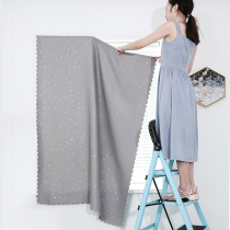 Free punch mounted self-adhesive kitchen curtains shade ge re fang shai shielding magic adhesive small free installation