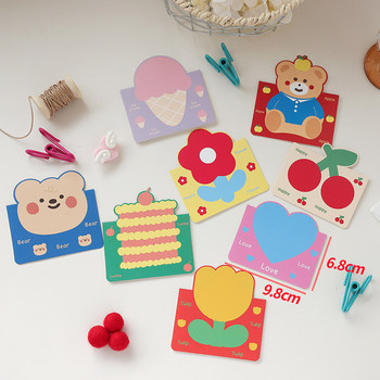 Little red flower greeting card, high-end three-dimensional small card