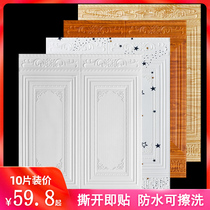 Self-adhesive wallpaper 3d stereo living room bedroom wall skirt wallpaper Waterproof moisture-proof anti-collision home decoration wall panel wall sticker