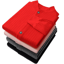 Middle-aged and elderly ladies mothers thickened autumn clothes long johns cotton-padded cardigans thermal underwear suits for the elderly grandmas open-fitting