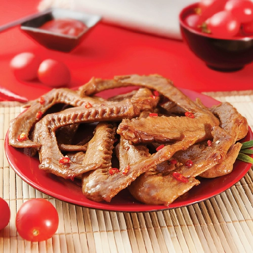 久久丫 Сладкие и пряные утиные крылья 500 г старый соус утиной крыло мясо с закусками Офисные повседневные закуски