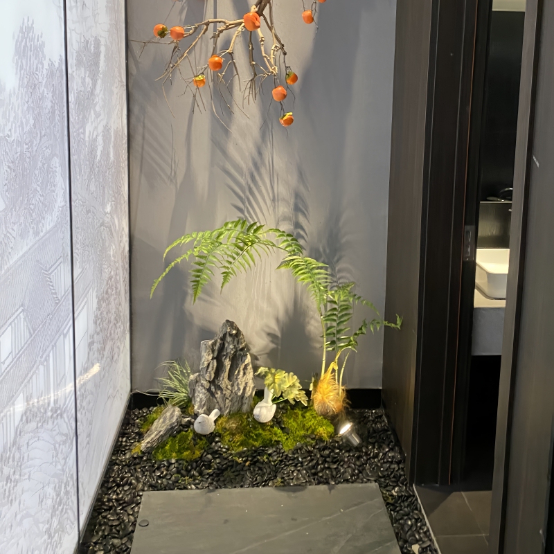 Simulated Fern Plant Landscaping Indoor Bionic Landscape Golden Fern Potted Green Plant Micro Landscape Monkey Head Fern Grass Decoration