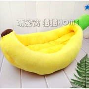 Banana pet tổ mèo giường Teddy gấu chó nhỏ nhà chó schnauzer chó kennel hàng ngày cần thiết có thể tháo rời và có thể giặt - Cat / Dog hàng ngày Neccessities