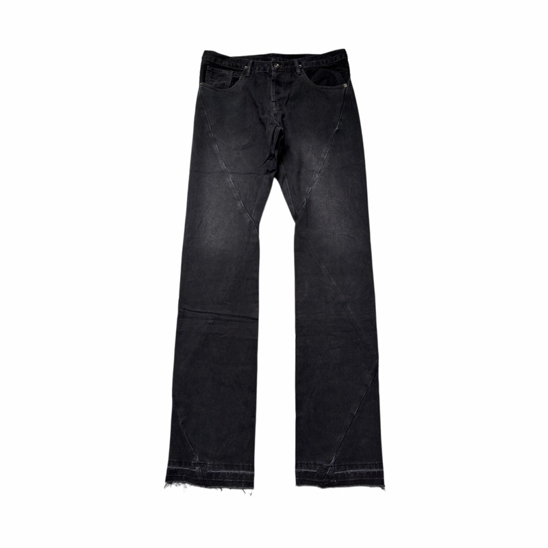 Ro07Ss First Year Archive Black Washed Spiral Denim Pants Ro07Ss First Year Archive Black Washed Spiral Denim Pants