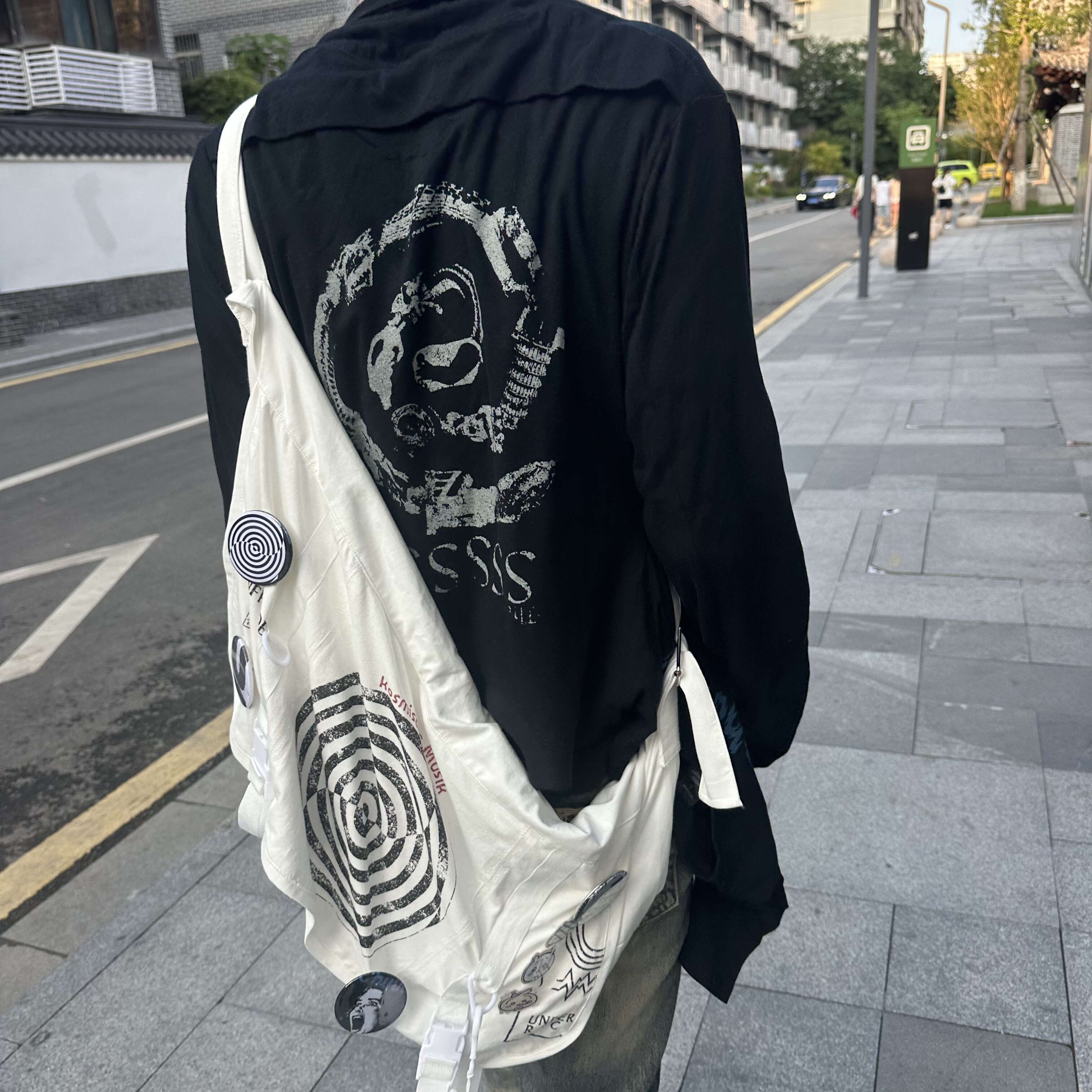 Undercover 06ss t-period deconstructed patchwork windbreaker