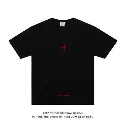 APEZ summer Japanese Street personality print short sleeve T-shirt men's Tide brand loose hip hop SWAG trend body shirt