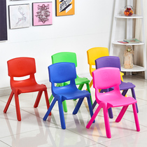 Kindergarten back chair thickened plastic chair non-slip childrens chair small bench low stool baby learning table and chair wholesale