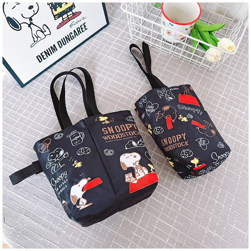 Japanese Style New Cartoon Flip Cup Bag Double Cup Bag Single Cup Small Handbag Coffee Milk Tea Drink Cup Storage Bag