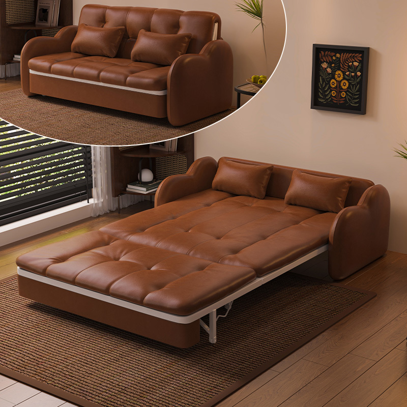 Sofa Bed 2026 New Model, Can Be Used for Long-Term Sleeping, Dual-Purpose for Guest Bedroom, Retractable Bed That Doesn'T Take up Space, Mid-Century Style, Light Luxury with a High-End Feel