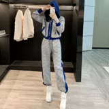 Демисезонная модная спортивная толстовка для отдыха, комплект, в западном стиле