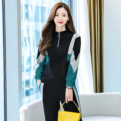 Осенний спортивный костюм, штаны, комплект, 2024 года, в корейском стиле, большой размер