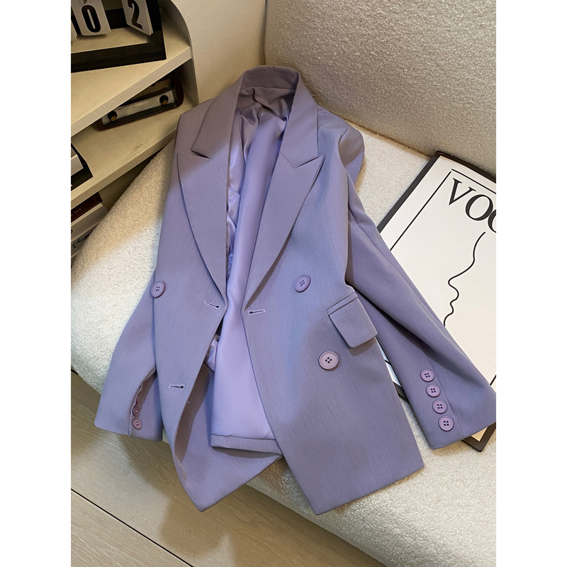 Purple Workplace Business Style High-End Fashion Blazer for Women 2026 Early Autumn New Trendy Small Suit Jacket