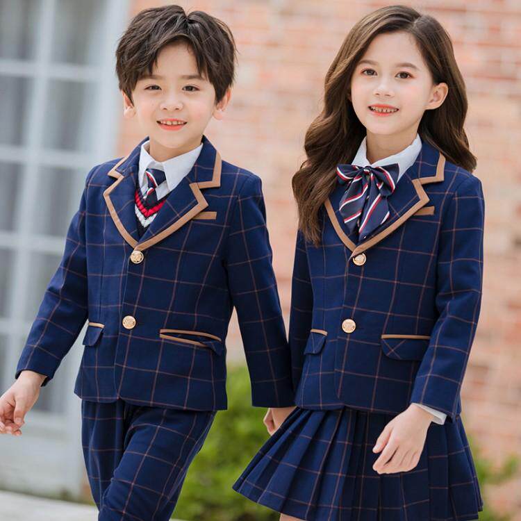 2021 school uniform school suit suit for English Wind Kindergarten garden clothing Spring and Autumn Fashion College wind and children