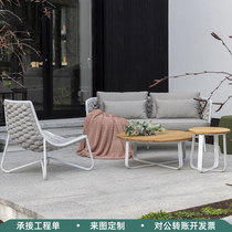 Leisure Outdoor Patio Terrace Terrace Rattan SOFA OUTDOOR COMBINATION OPEN-AIR RATTAN CHAIR TEA TABLE GARDEN WATERPROOF SUNSCREEN FURNITURE