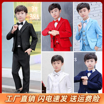 Boys suits trendy clothes models catwalk suits costumes British style host flower girl piano dress foreign style